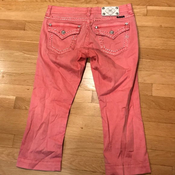 Miss me jeans in pink coral Capri size 30 - Picture 5 of 8
